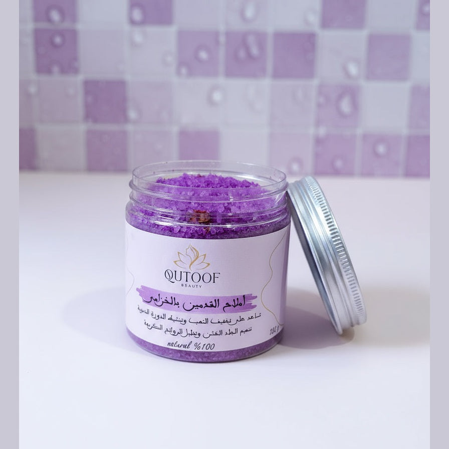 QUTOOF BEAUTEY  Sels de Bain de Pieds Relaxants à la Rose - 200g